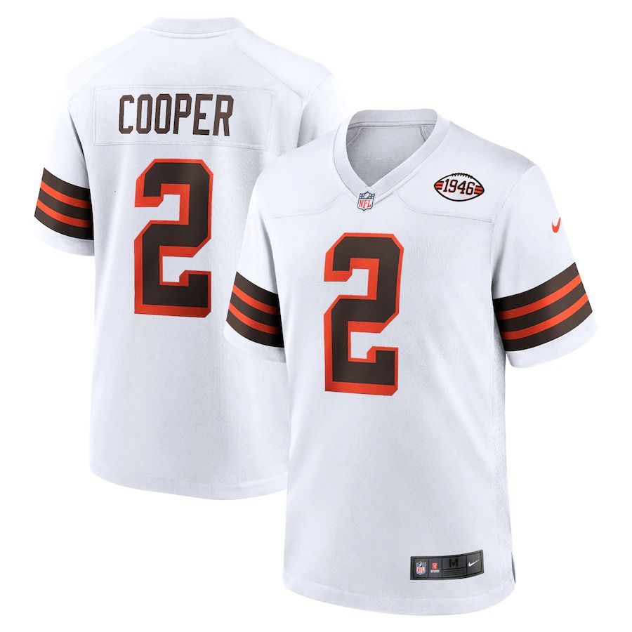 Men Cleveland Browns 2 Amari Cooper Nike White Alternate Game NFL Jersey